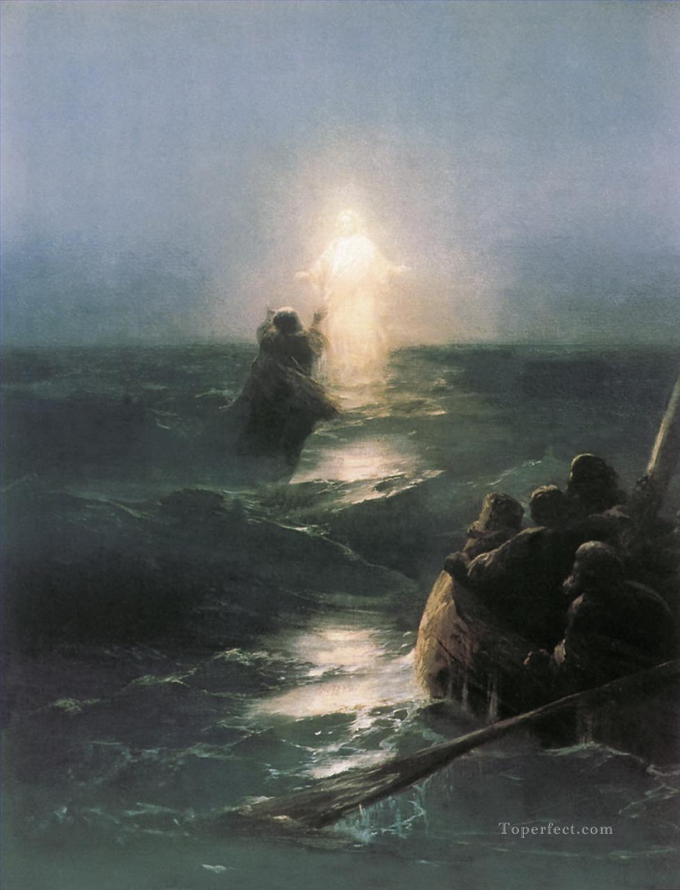 Po vodam Jesucristo en el mar Romántico Ivan Aivazovsky Ruso Pintura al óleo